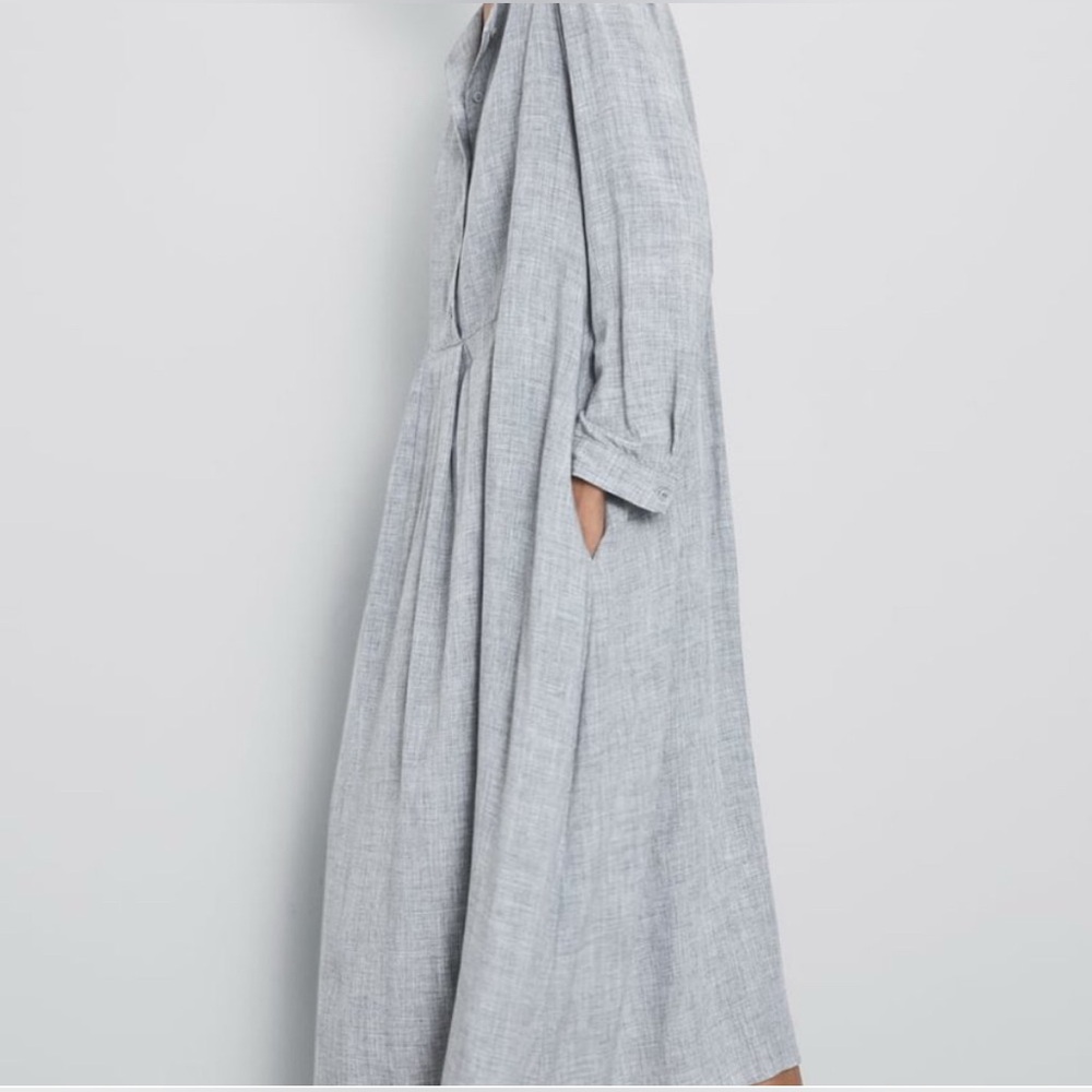 Zara midi grey elegant dress article 4886/257/803 Zara pleated midi dres… - Picture 2 of 10
